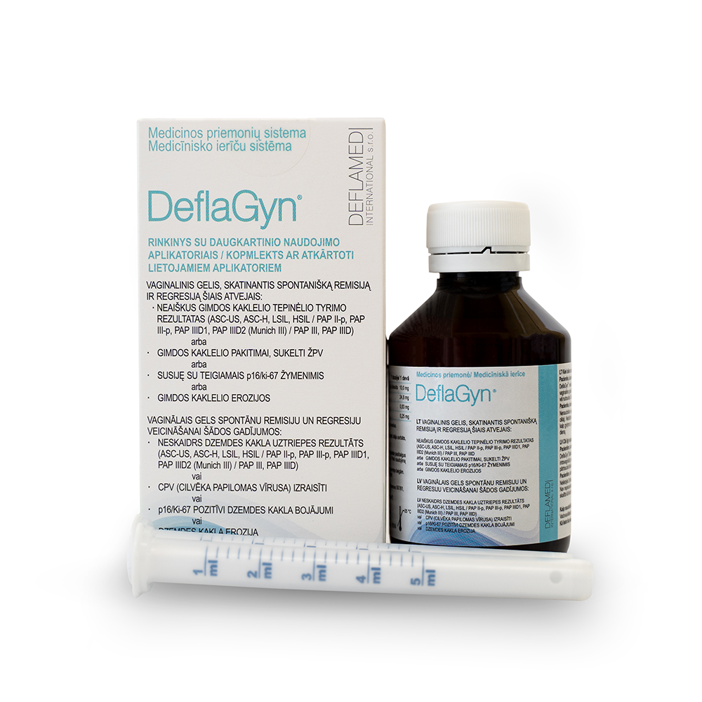 DeflaGyn vaginalinis gelis, 1 vnt, 150 ml DeflaGyn TIESIOG GRAŽI